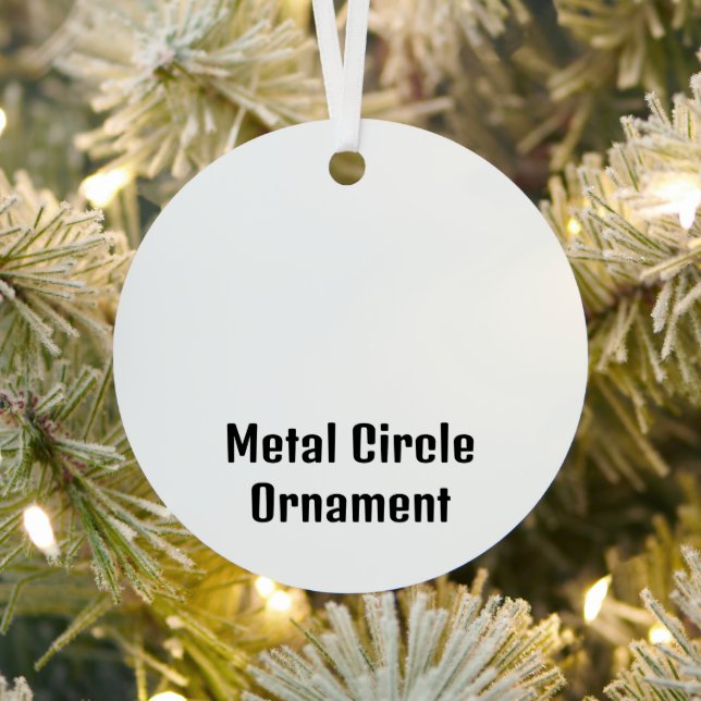Create Your Personalised Metal Circle Ornament (Insitu)