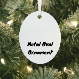 Create Your Personalised Metal Oval Ornament