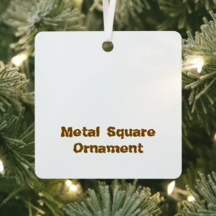 Create Your Personalised Metal Square Ornament