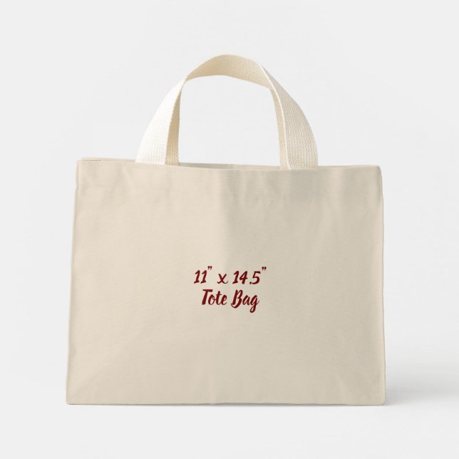 Create Your Personalised Natural Mini Tote Bag (Back)