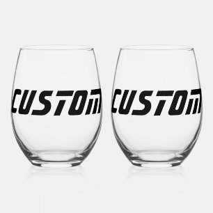 Create Your Personalised Set of 2 Stemless Wine Glass