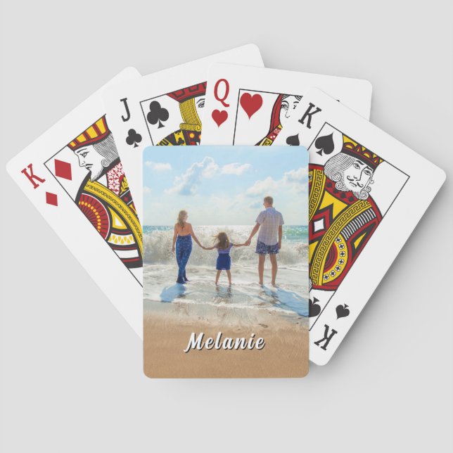 Create Your Photo Playing Cards Personalized Name (Back)