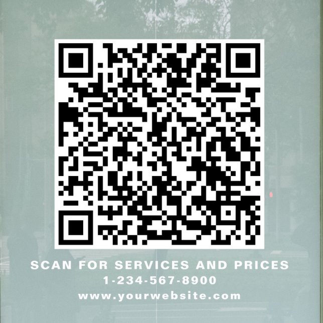 Create Your QR Code Business White (Create Your QR Code Business White Window Cling)