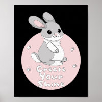 Create Your Shine Kawaii Funny Bunny Pink