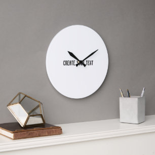 Create Your Text Super Wall Art Acrylic Black  Large Clock