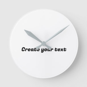 Create your text time piece tick tock Wall Art  Round Clock