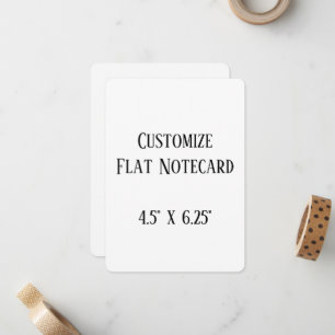 create your won personalise 4.5" x 6.25" rounded card