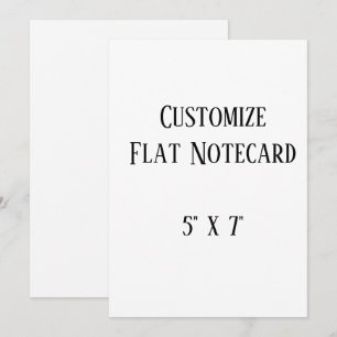 create your won personalise 5" x 7" Squared Card
