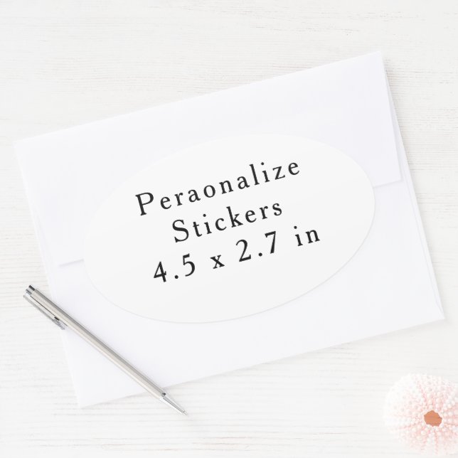 create your won personalise Oval Stickers (Envelope)