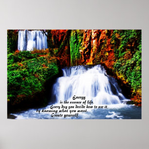 Create Yourself ~ Inspirational Waterfall Poster