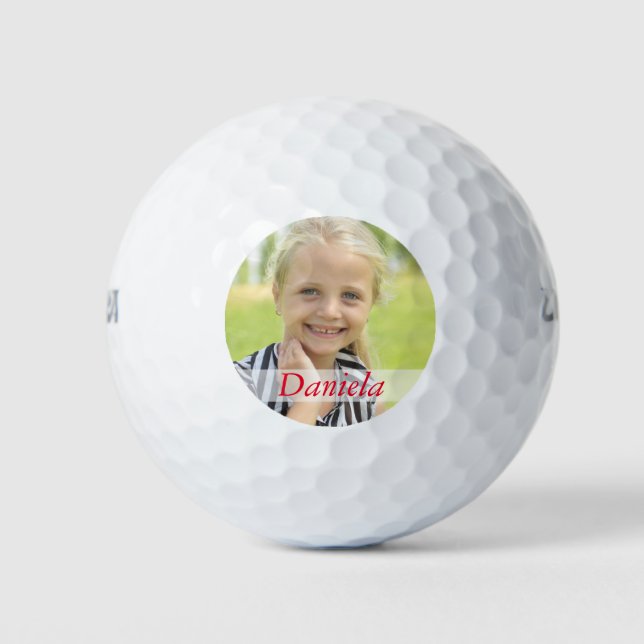 create yourself with your photo and name golf balls (Front)