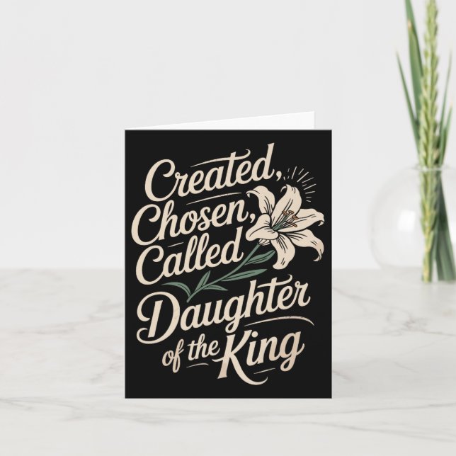 Created Chosen Called Daughter Of The King Premium Card (Front)