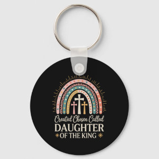 Created Chosen Called Daughter Of The King Premium Key Ring