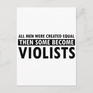Created equally violists design postcard