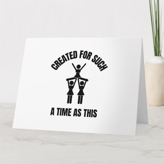 Created for such a time as this Cheerleading Card (Front)
