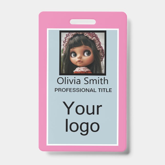 Created for you, stylish badge ID badge (Front)