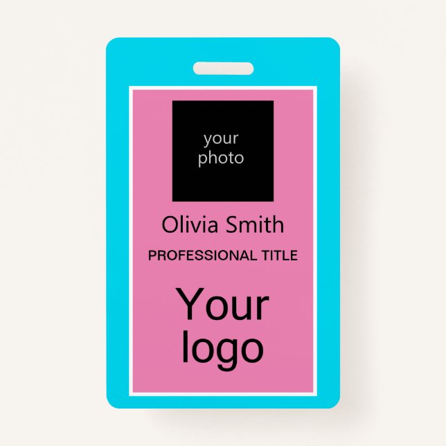 Created for you, stylish badge ID badge (Front)