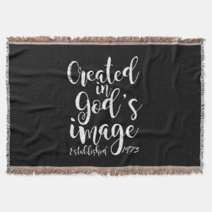 Created In God's Image 1973 50th Birthday Throw Blanket