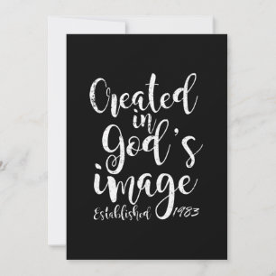 Created In God's Image 1983 40th Birthday Save The Date