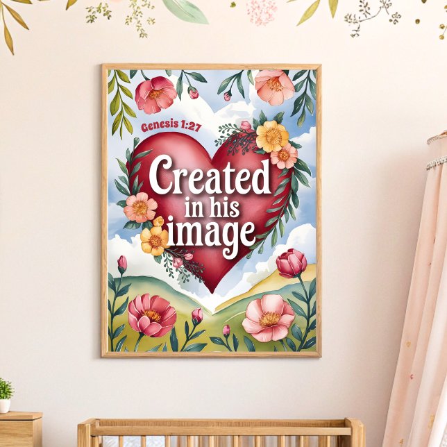 Created in His Image Christian Nursery Wall Art (Creator Uploaded)
