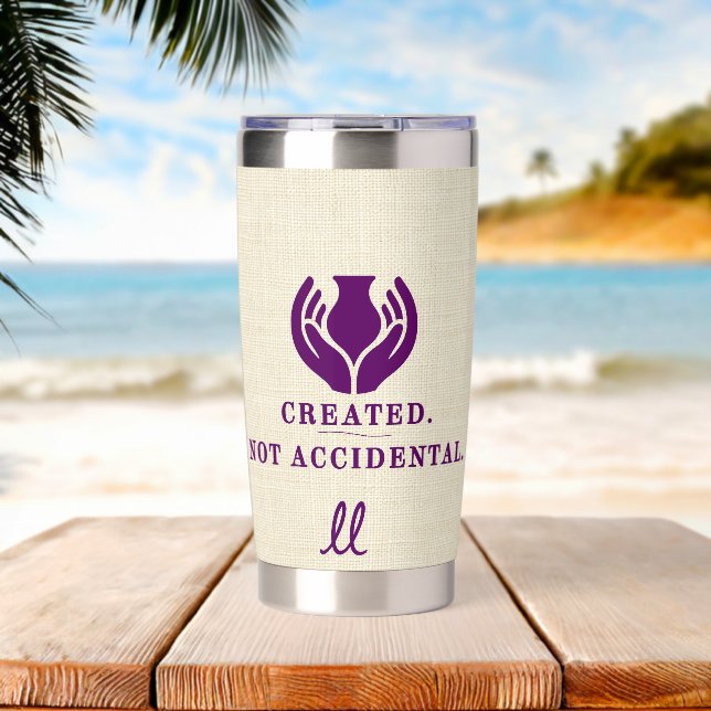 Created. Not Accidental. Insulated Tumbler (Beach (Rotated))