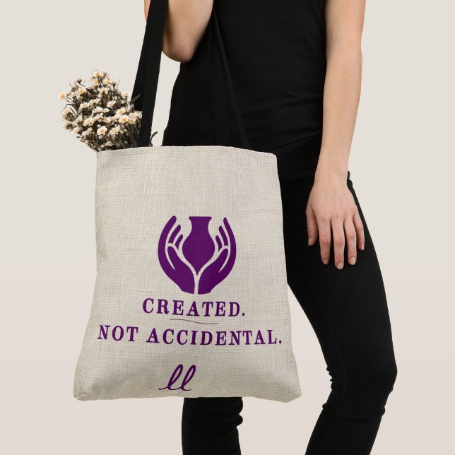 Created. Not Accidental. Tote Bag (Close Up)