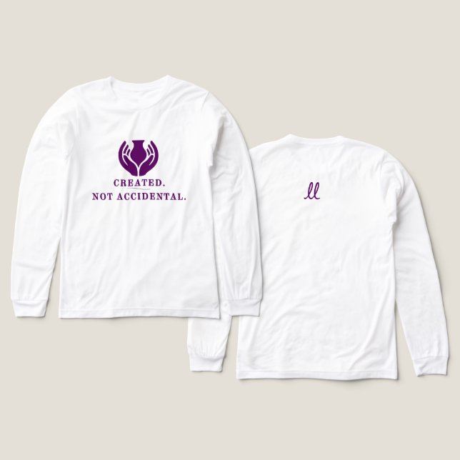 Created. Not Accidental. Tri-Blend Shirt (Design Front & Back)