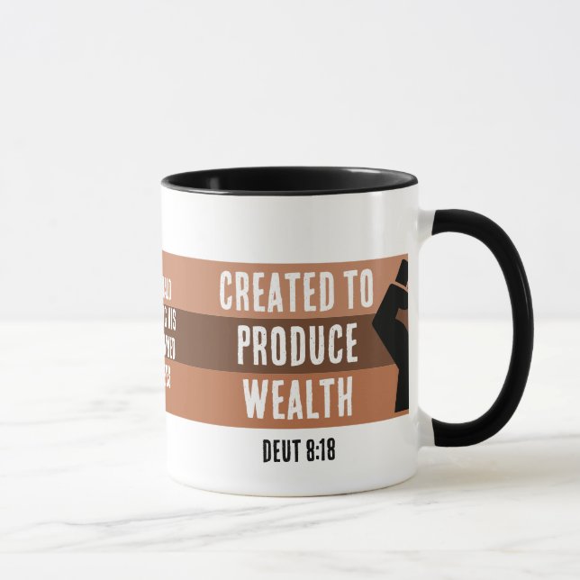 CREATED TO PRODUCE WEALTH Melanin Business Mug (Right)