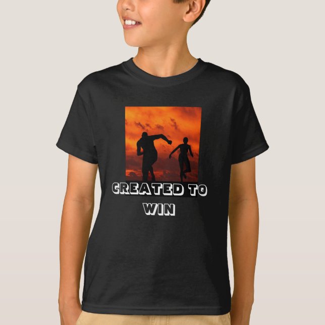 CREATED TO WIN Youth Tee Shirt (Front)