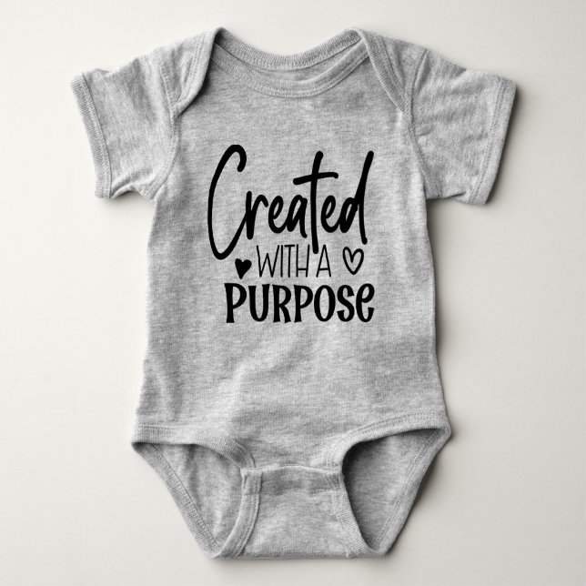 Created With a Purpose Baby Bodysuit (Front)