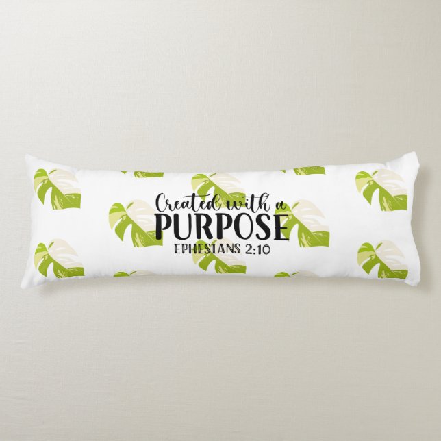 Created with a purpose Body Pillow (Front)