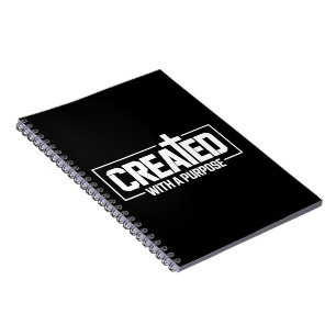 Created With A Purpose Christian Blessed Bible  Notebook