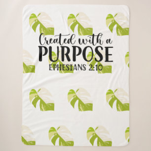 Created with a purpose Ephesians 2:10 Sherpa Blanket