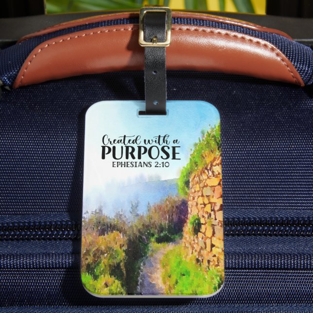 Created with a Purpose Ephesians Luggage Tag (Front Insitu 2)