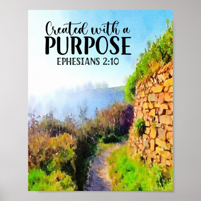 Created with a Purpose Ephesians Poster (Front)