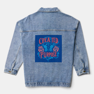 "Created With Purpose" Purposeful Threads Denim Jacket