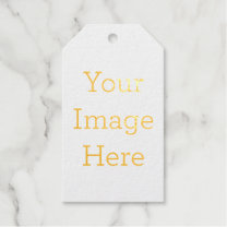 Createe Your Own 3.5" x 2 Gold Foil Gift Tag