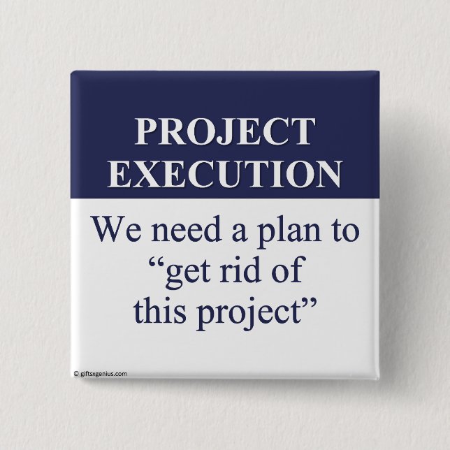 Creating a Project Execution Plan (3) 15 Cm Square Badge (Front)