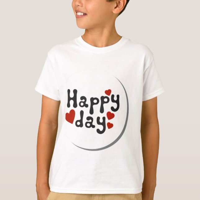 Creating a T-shirt design with the title "Happy Da (Front)