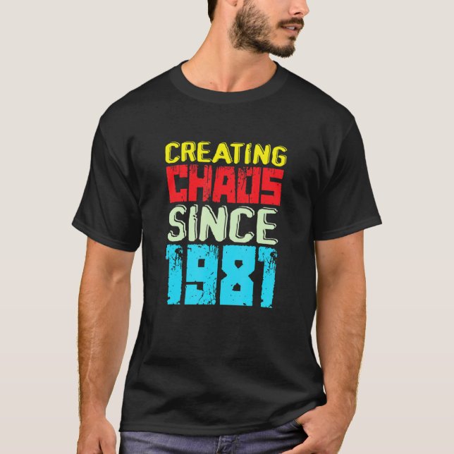Creating Chaos Since 1981 41 Years Of Causing Chao T-Shirt (Front)