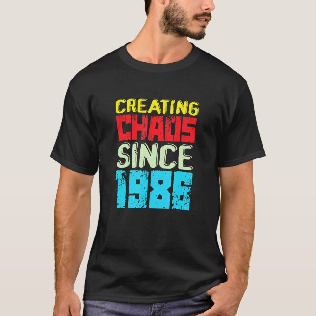 Creating Chaos Since 1986 36 Years Of Causing Chao T-Shirt (Front)