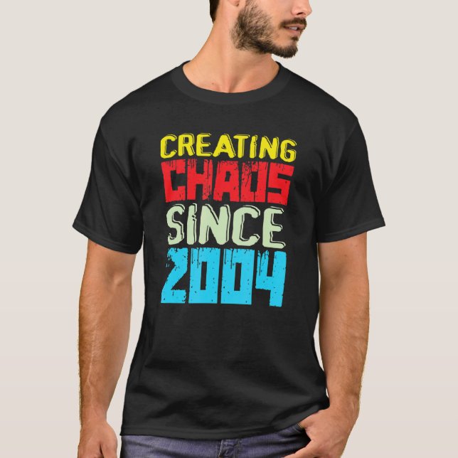 Creating Chaos Since 2004 18 Years Of Causing Chao T-Shirt (Front)