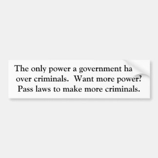 Creating Criminals Bumper Sticker