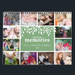 Creating Memories 2020 Photos Calendar<br><div class="desc">Share a favourite memory on each page of this 2019 photo calendar. Cover features a thumbnail version of each photo with a "creating memories" with floral on the centre of a green background. Personalise with your family name and year. Inside, your photos appear in vibrant full bleed. Email me @...</div>