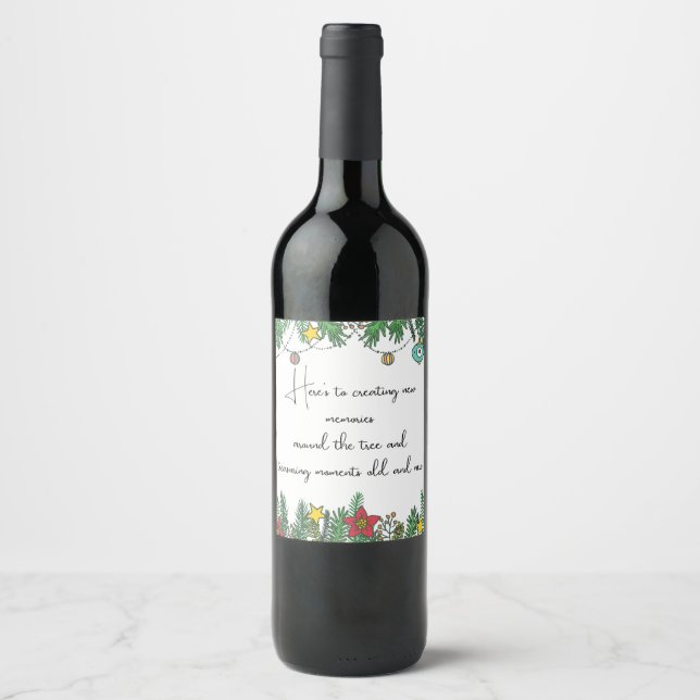 Creating Memories Around the Tree  Wine Label (Front)