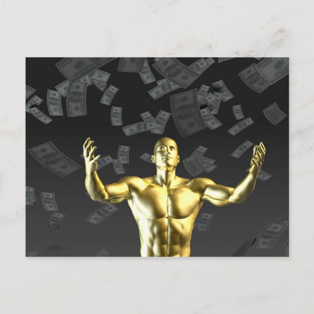 Creating Profit or Money Profits Easily With Man Postcard (Front)