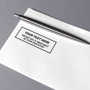 Creating your own words / text BLACK sign Self-inking Stamp