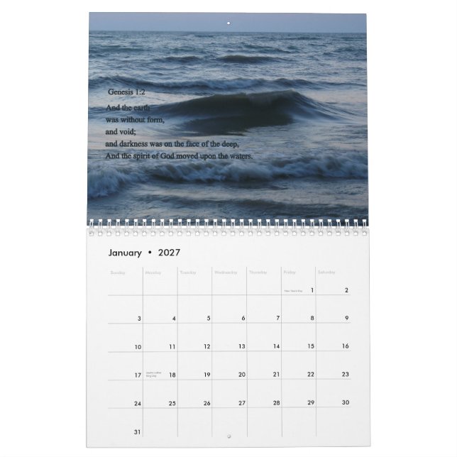 Creation, 2010 calendar (Jan 2027)