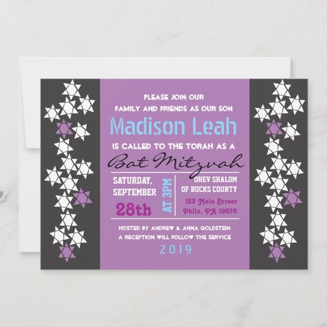 CREATION Bar Bat Mitzvah Invitation (Front)