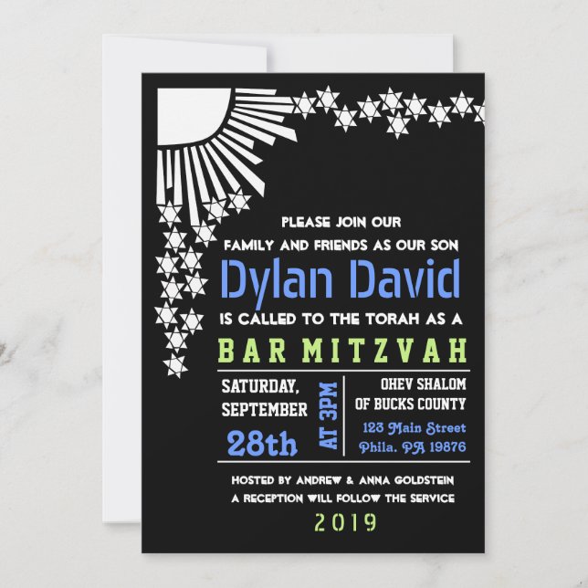 CREATION Bar Bat Mitzvah Invitation (Front)